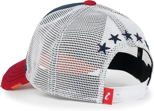 Vista 4 de ililily Gorra de béisbol de algodón con bordado de estrellas