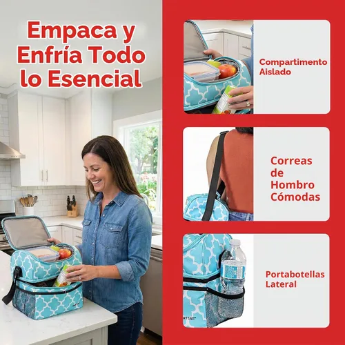 Vista 2 de dbest products - Nevera tipo lonchera y carrito inteligente ultra compacta, con aislamiento, para mujer y hombre, accesorios de campamento