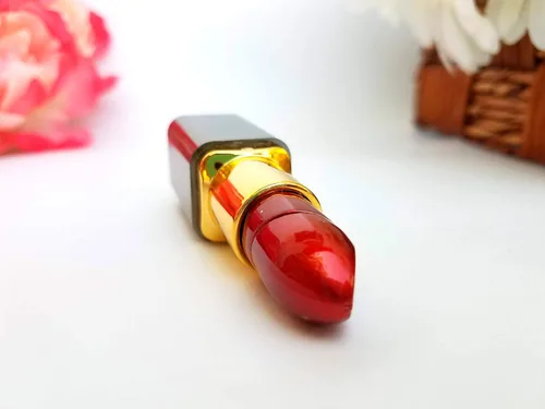 Vista 6 de Encendedor de butano en forma de lápiz labial, recargable para mujer, encendedor novedoso (azul)