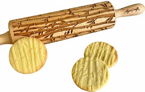 Vista 8 de Rodillo AZTEC en relieve – Rodillo de masa y arcilla para galletas en relieve y cerámica, galletas y sello de cerámica, regalos para hornear