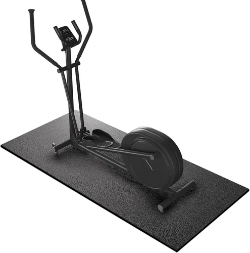 Vista 11 de Tapete para caminadora, 7'x3'/6'x3'/6'x2.5'/5.6'x2'/4'x2', 6mm de grosor, alfombrilla de equipo de ejercicio para gimnasio para piso de madera negro