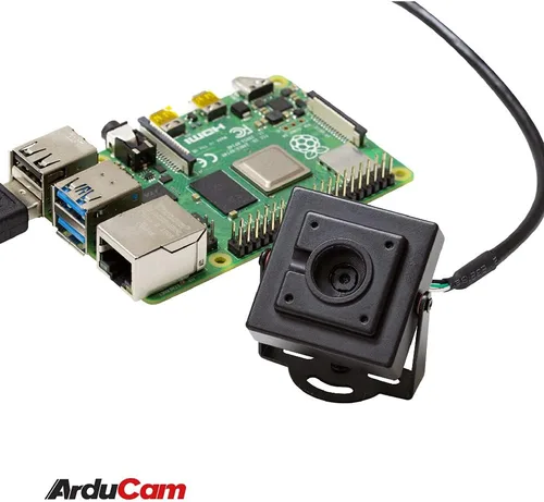 Vista 5 de Arducam Cámara USB de enfoque automático de 16 MP con mini funda de metal, 1/2.8 pulgadas IMX298 Mini UVC USB2.0 4K cámara web de video