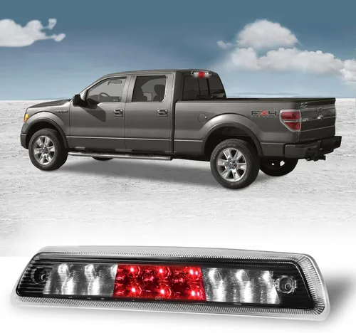 Vista 13 de Reemplazo para Ford F-250 F-350 F-450 F-550 Super Duty/Ford Ranger 1993-2011 Lente de humo LED cromado carcasa trasera de montaje alto 3ª tercera