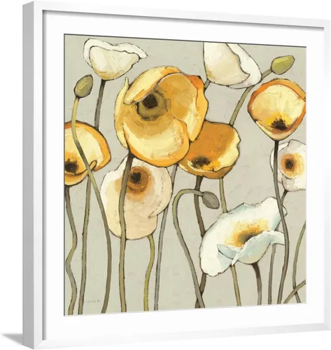 Vista 7 de ART Cuadro decorativo para pared de Jaune Gris II sobre marco negro, 21 x 21 pulgadas