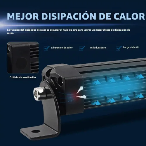 Vista 6 de Barra de luz LED amarilla de 12", combo de foco y luz de inundación con haz Led para luz antiniebla