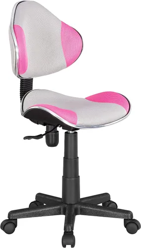 Vista 9 de JJS Silla ejecutiva de computadora con respaldo bajo para oficina en casa, silla ergonómica de malla con base extra grande y almohadillas