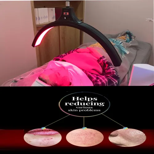 Vista 4 de Lámpara LED de piso para esteticistas, tatuajes, PMU, maquillaje, lámpara de luna facialista - Iluminación para belleza, cuidado de la piel