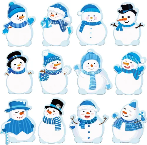 Vista 11 de 12 estilos, 240 páginas, notas adhesivas de Navidad, bloc de notas, muñeco de nieve, autoadhesivo, bloc de notas para Navidad, vacaciones, hogar