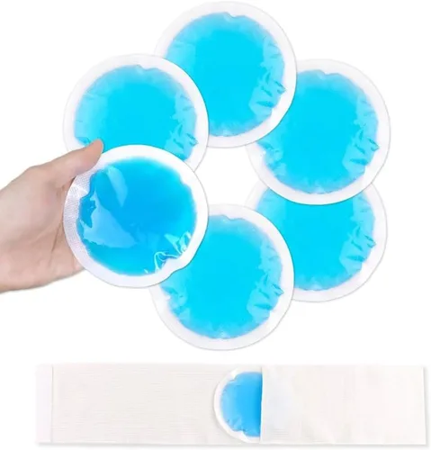 Vista 9 de NEWGO Paquetes pequeños de hielo para lesiones, paquete de 14 piezas de hielo redondo para la cara, paquete de gel frío y caliente circular