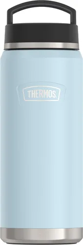Vista 15 de THERMOS ICON SERIES - Botella de agua de acero inoxidable con tapa superior de rosca, 32 onzas, granito, botella de agua aislada con tapa Granite