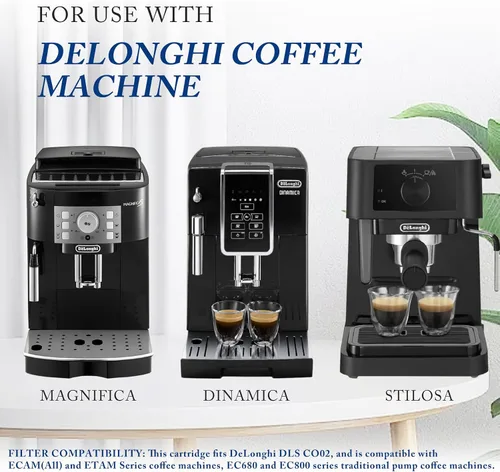 Vista 2 de Anmumu Delonghi* Kit de descalcificación compatible con 1 paquete de repuesto de filtro de café, incluye solución de descalcificación (6.8 fl oz)