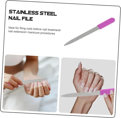 Vista 6 de Beavorty Limas de uñas de acero, pulidor de uñas, herramientas de uñas, lima de uñas, herramientas de manicura, tableros, lima de uñas, pulidor