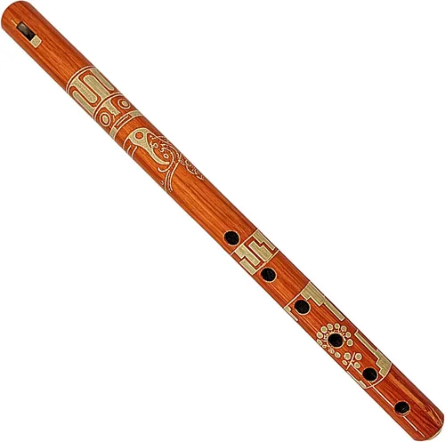 Vista 9 de Mia Jewel Shop - Flauta de Bambú y Madera de Color Hecha a Mano Patrón Natural Tribal Grabadora Nativa para Principiantes, Meditación y Amantes