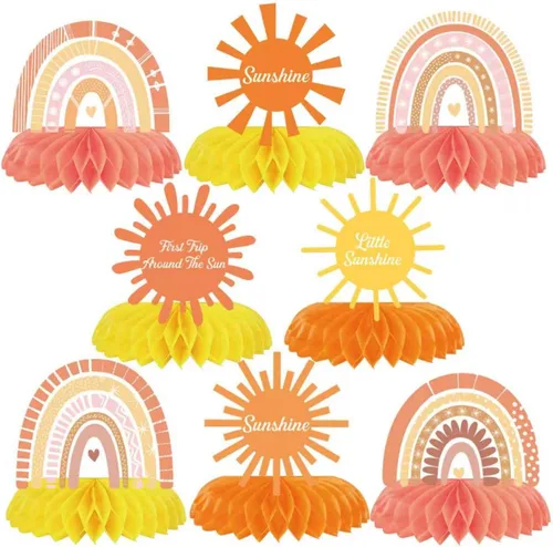 Vista 10 de 8 piezas de 16 centros de mesa de cumpleaños de nido de abeja 3D, centros de mesa 3D, decoraciones para niños, cumpleaños, 16 años, licencia