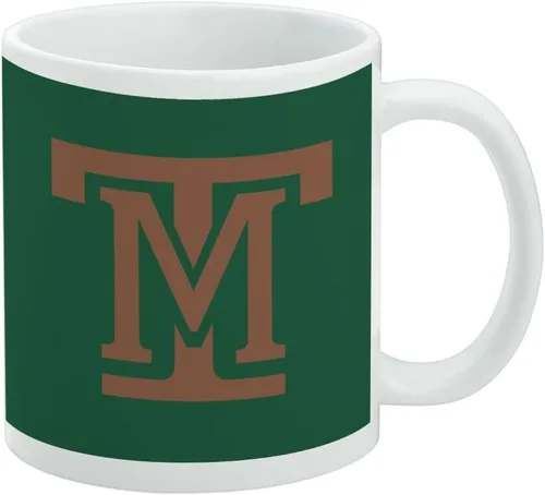 Vista 401 de Taza de cerámica con el logotipo principal de la Universidad Rider, taza de regalo novedosa para café, té y bebidas calientes, 11oz, blanca