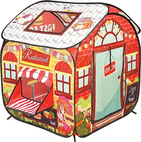 Vista 7 de Tienda de campaña para niños, granero desplegable para niños, casa de juegos portátil plegable para interiores y exteriores para niños y niñas