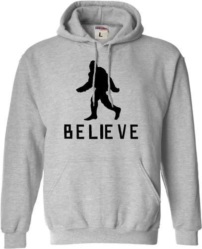 Vista 6 de Go All Out Bigfoot Believe Sasquatch Squatch - Sudadera con capucha para hombre y mujer Verde (SAFETY GREEN)