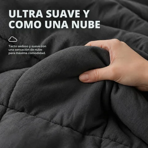 Vista 4 de EVOLIVE - Edredón alternativo al plumón de ganso blanco, para todas las estaciones, prelavado, microfibra suave con costuras en caja