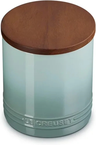 Vista 12 de Le Creuset Signature Salero y Recipiente de Almacenamiento con Tapa de Madera, 26 oz., Cerise
