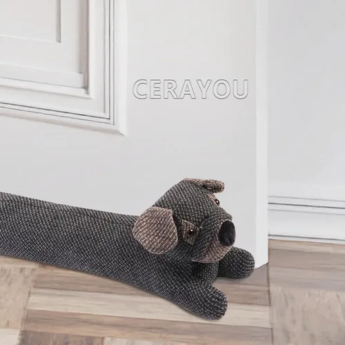 Vista 11 de Tapón de tela para perros para debajo de la puerta, 3 libras, bloqueador de corrientes de aire decorativo resistente a prueba de corrientes de aire