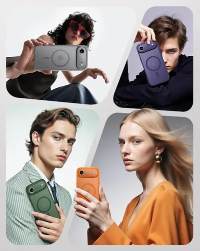 Vista 565 de TOCOL Funda para iPhone 11, compatible con Magsafe, protección completa de cámara, imanes integrados, protección contra caídas, funda translúcida