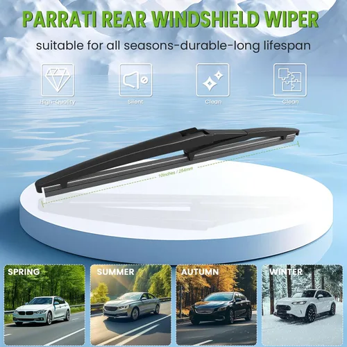 Vista 3 de PARRATI® Repuesto del limpiaparabrisas trasero para Toyota RAV4 2013-2018, limpiaparabrisas trasero, silencioso y fácil de instalar (10 pulgadas)