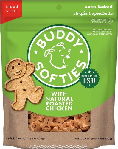 Vista 13 de Buddy Biscuits Softies - Bolsa de 6 onzas, suave y masticable, golosinas para perros con sabor a pollo tostado natural, horneadas en los Estados