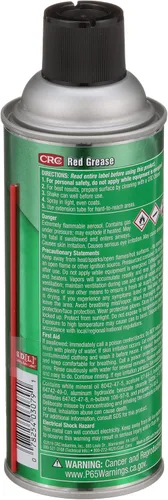 Vista 2 de CRC Red Grease 03079 - 11 WT OZ, lubricante en aerosol multiusos, color rojo para una fácil inspección visual
