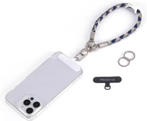 Vista 9 de 1 correa de muñeca para teléfono, 2 correas para teléfono, correa de muñeca para teléfono, llavero, llavero (negro)