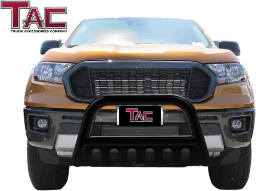 Vista 2 de TAC Bull Bar Fit 2019-2023 Ford Ranger Truck Pickup 3 pulgadas Negro Parachoques Delantero Rejilla Protector Protector Cepillo Protector Accesorios