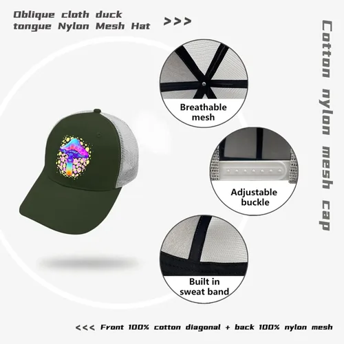 Vista 7 de devor Dad Hat Magic Mushrooms Dad Hat for Men Funny Denim Hat Adjustable