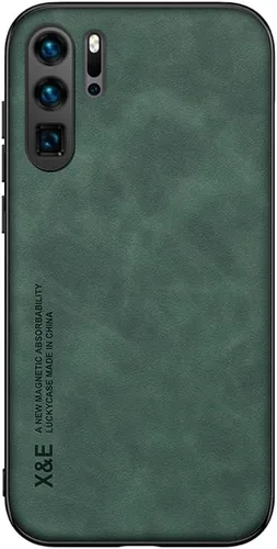 Vista 6 de Kepuch Silklike Caso Para Huawei P30 Pro - Cubierta De Parachoques Placa De Metal Incorporada Para Huawei P30 Pro - Negro