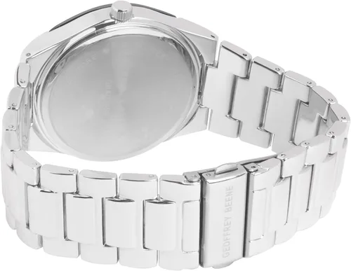 Vista 3 de Geoffrey Beene Reloj analógico de acero inoxidable con movimiento de cuarzo para hombre, regalo para hombres, formal o de negocios, casual