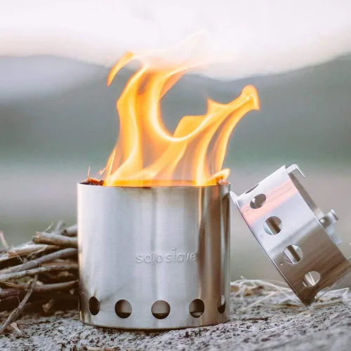 Vista 8 de Solo Stove Lite - Estufa portátil para acampar, senderismo y supervivencia Quema de leña potente y eficiente y baja en humo Estufa de cohetes