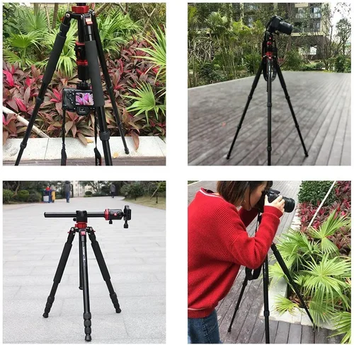 Vista 9 de Zomei Trípode de cámara portátil de magnesio monopod de aluminio de 4 secciones superior trípode profesional con cabezal de bola placa de liberación