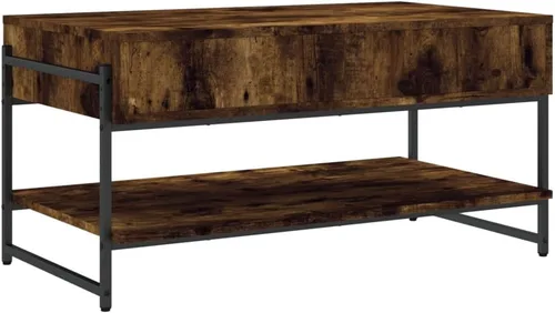 Vista 7 de Coffee Table Smoked Oak 35.4"x19.7"x17.7" Engineered Wood Mesas Para Sala Side Tables Living Room Mesa De Centro Para Sala Mesas De Centro Para Sala