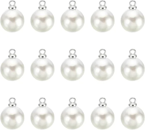 Vista 8 de PATIKIL 150 cuentas de perlas de perlas de imitación de perlas colgantes de bricolaje para hacer joyas, pulseras, aretes, collar