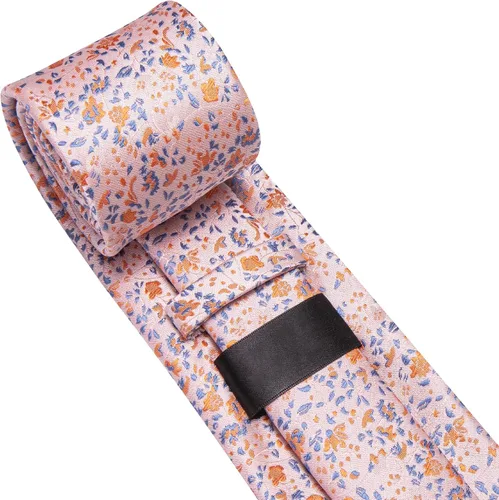 Vista 64 de Dubulle Corbata tejida de cachemira para hombre y gemelos de pañuelo para hombre, conjunto de gemelos para boda formal y negocios