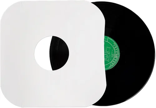 Vista 8 de Mangas internas de registro EP de 7 ″, cubiertas blancas de protección de papel Kraft de 3.53 oz, 20 piezas Fundas de disco de vinilo de papel
