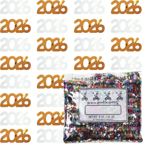 Vista 26 de Confetti Year 2023 Blue Royal, Orange Combo - 2 bolsas de media onza (1 oz)