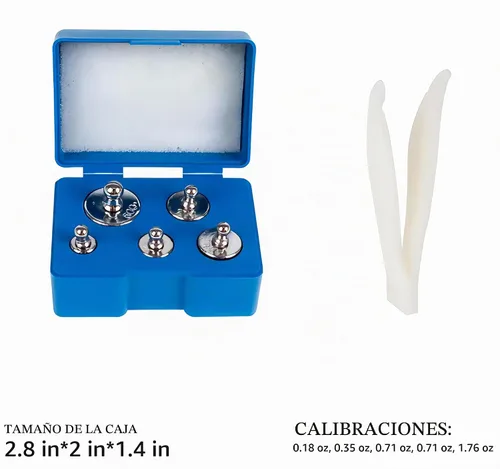 Vista 4 de Magikon, juego de peso de calibración de escala de acero de precisión, clase M2, 105 gramos