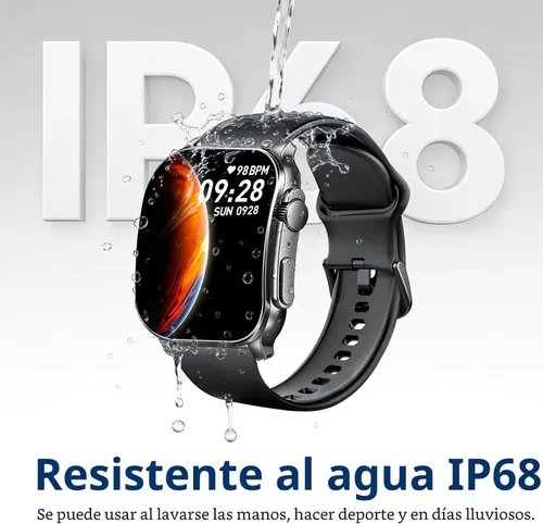 Vista 6 de Reloj inteligente, pantalla curvada AMOLED de 2.01 pulgadas con contestar/hacer llamadas, reloj de fitness con rastreadores de fitness y sueño