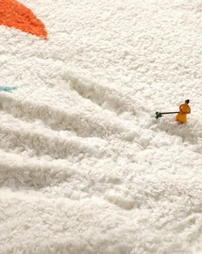 Vista 5 de Alfombras redondas de color naranja dorado degradado para sala de estar, dormitorio, patrón a rayas, círculos abstractos modernos para el hogar