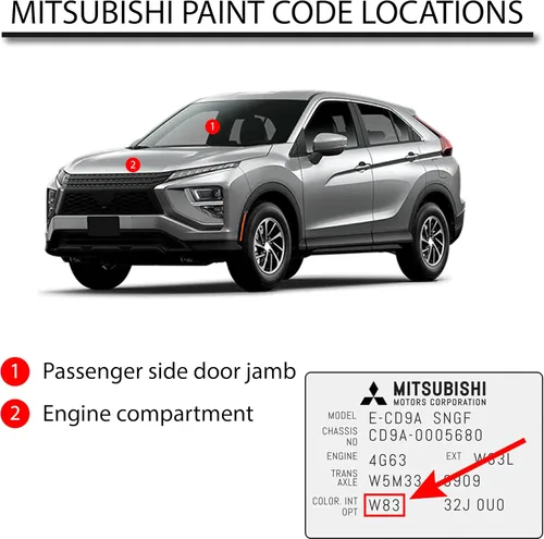 Vista 3 de R&E Paint Supply Compatible con Mitsubishi D22, pintura automotriz azul marino acuático, kit de retoque