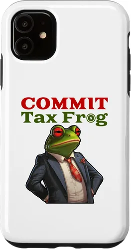 Vista 8 de Funda para iPhone 16 Commit Tax Frog Funny Fraud Meme Case