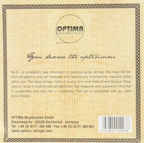 Vista 2 de Juego de cuerdas de guitarra clásica No. 6 Special Silver Nylon medium NO6.SNMT