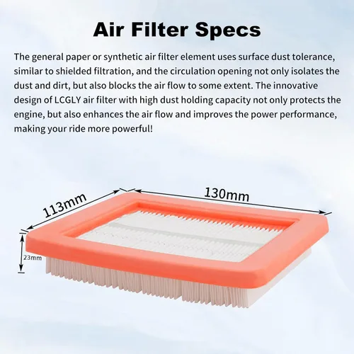 Vista 4 de 2 filtros de aire 17211-Z8B-901 compatibles con Honda HRX217 HRR216 HRC216 HRT216 HU800AWD HRB216 HRB217 HRS216 HRZ216 GCV160LAO GCV190LA GC190LA