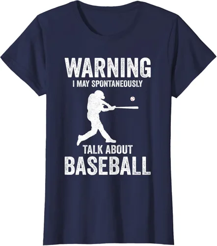 Vista 23 de Warning I May Talk About Baseball Player - Camiseta divertida de béisbol