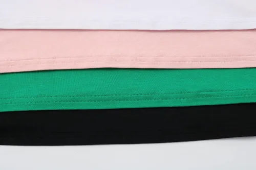 Vista 7 de Formeet17 4 piezas de camisetas cortas básicas con cuello redondo y manga casquillo para mujer
