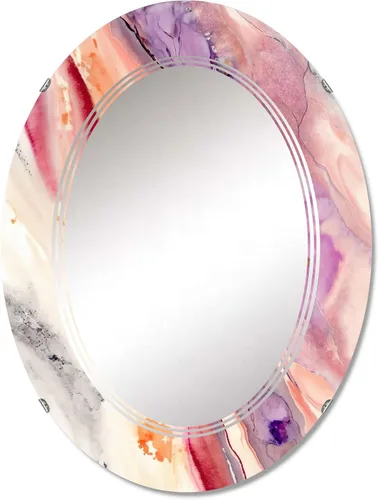 Vista 6 de DesignQ Encounters at Redend Point VI- Vanity Mirror, Bathroom Mirrors, Wall Mirrors for Living Room, Bedroom - Round Mirror - Large 24'x24', 32'x32